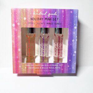 Kindred Goods 3 Mini Rollerball Eau De Parfum Set  'Nectarine Plum Rhubarb' NEW